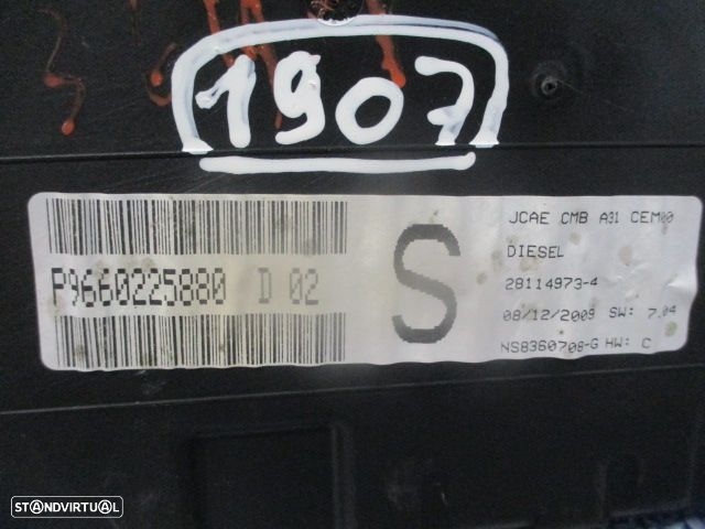 Centralina 9664843480  0281012523   9660225880D  9663123280  9667199780  9664983380  CITROEN C3 PLURIEL 1 FASE 2 2010 1.4HDI 70CV 2P BRANCO BOSCH - 4