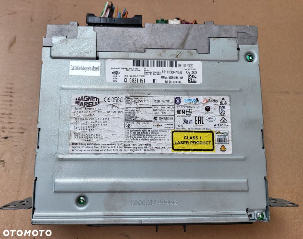 radio cd nawigacja bmw 5 f10 f11 f20 f30 6821151 - 2