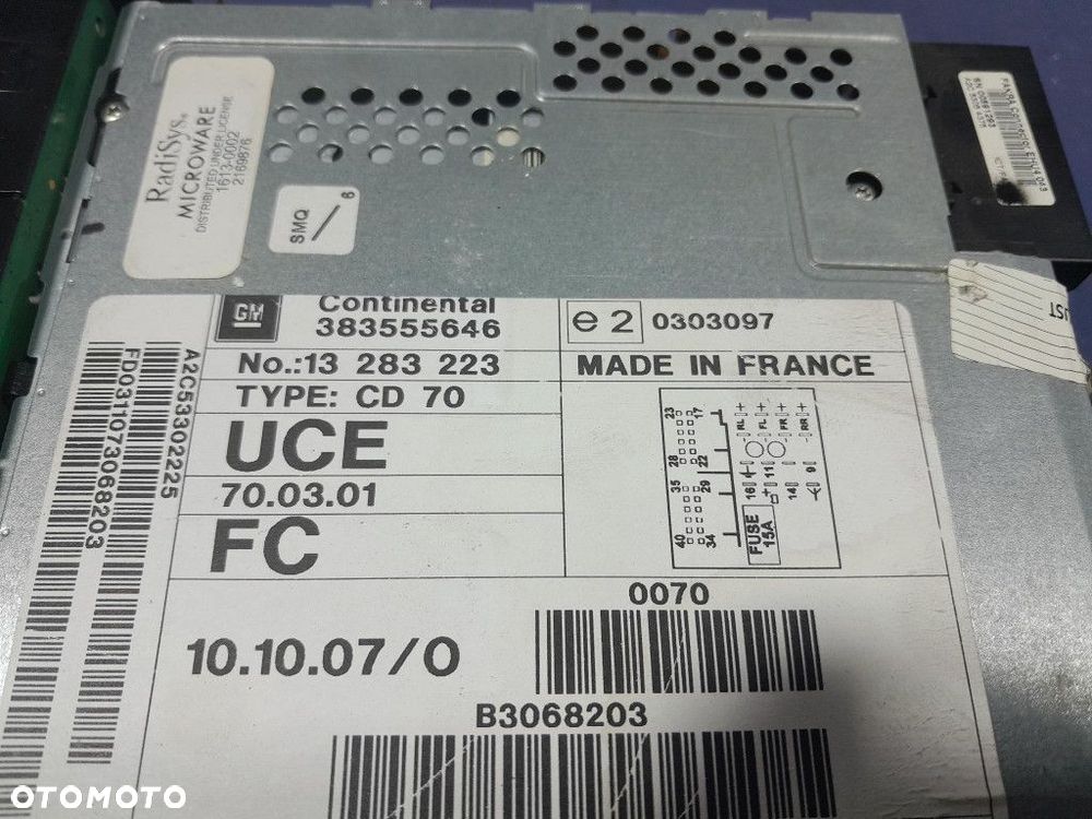 OPEL ZAFIRA B LIFT RADIO NAWIGACJA CD 70 13283223 - 8