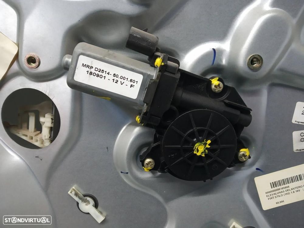 ELEVADOR DE VIDRO FRONTAL DIREITO FIAT STILO 2002 - - 2