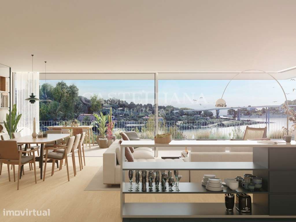Apartamento T3 - Vista Rio - Piscina Privada - Grande imagem: 2/23