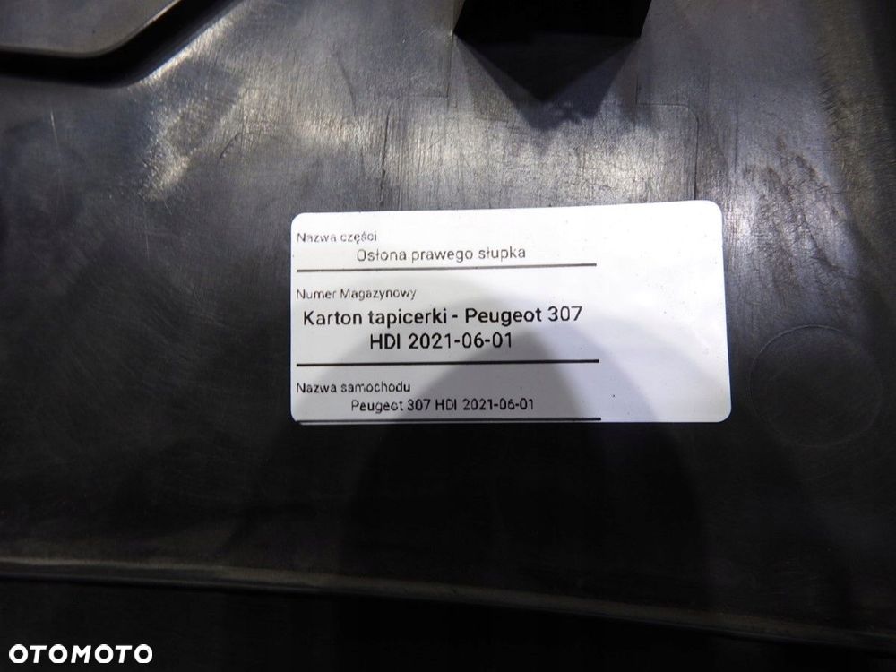 OSŁONA SŁUPKA PRAWA PEUGEOT 307 - 6