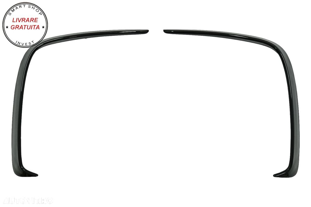 Ornamente Bara Spate Flapsuri Mercedes A-Class W176 (2012-2018) Negru Lucios- livrare gratuita - 2
