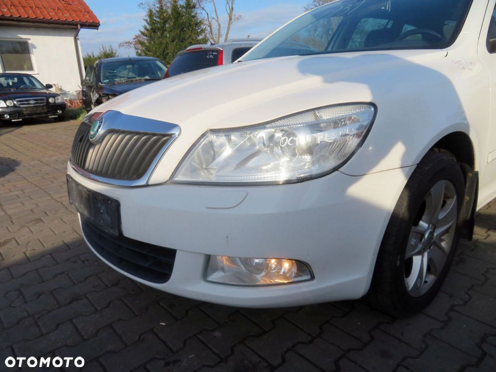 MASKA ZDERZAK BŁOTNIKI LAMPY OCTAVIA II LIFT LF9E  SKODA 2008-2013 BIAŁY PRZÓD KOMPLETNY - 8
