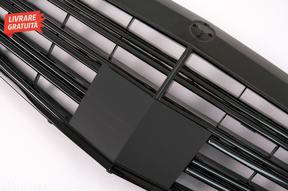 Bara Fata Mercedes S-Class W221 (2005-2012) S63 S65 Design cu Grila Centrala Negru- livrare gratuita - 10