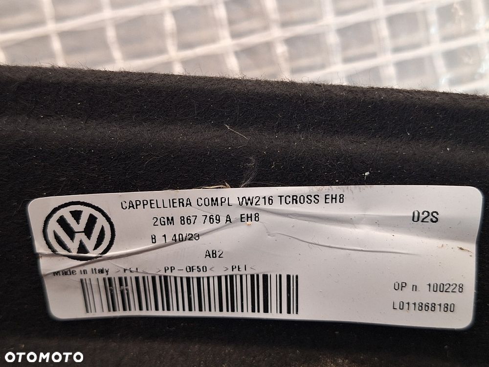 polka bagaznika vw t-cross 2gm 2gm867769 a 2018- orginal demontaz - 5