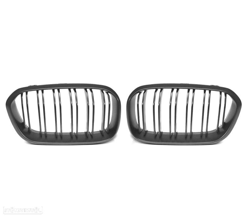 GRELHA DESPORTIVA BMW F20 F21 LCI 15-19 DUPLA LAMINA PRETO MATE - 3