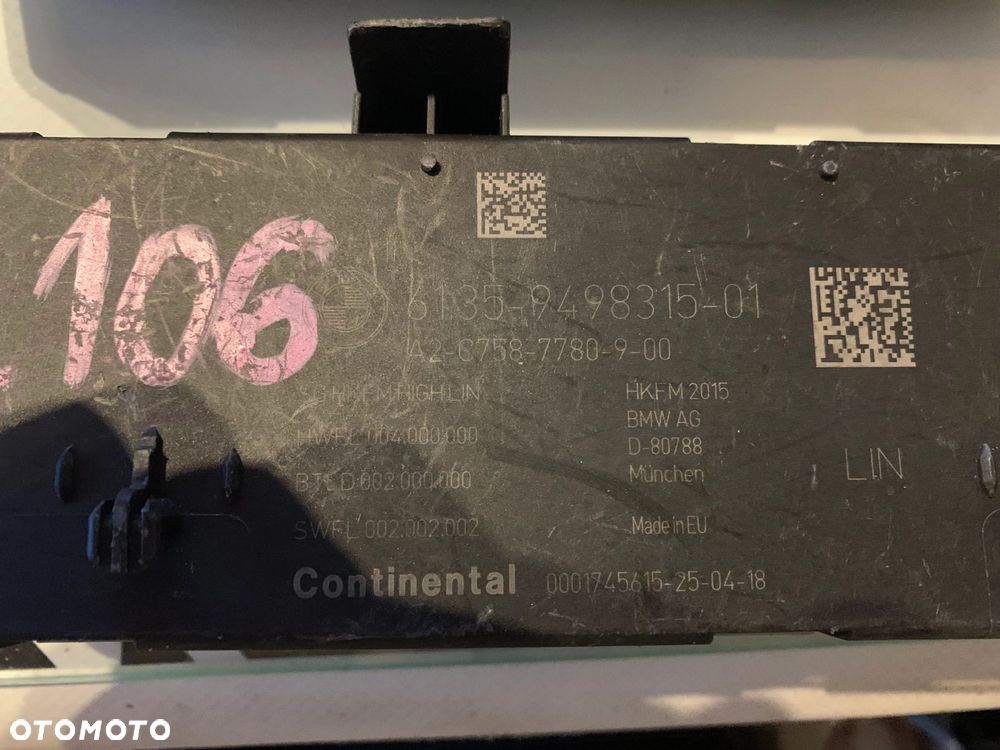 MODUŁ STEROWNIK KLAPY BMW X5 G05 X7 G07 9465455 9498315 - 5