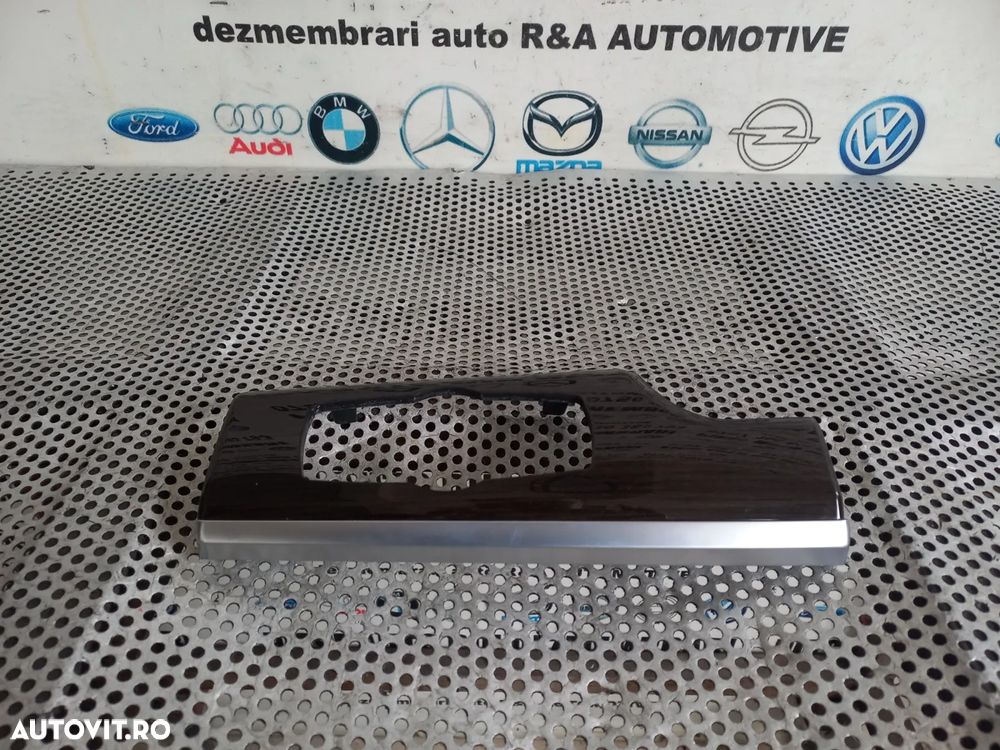 Ornament Trim Bord Bloc Lumini Lemn Mahan Bmw Seria 7 F01 F02 F03 F04 Volan Stanga Europa Dezmembre - 2