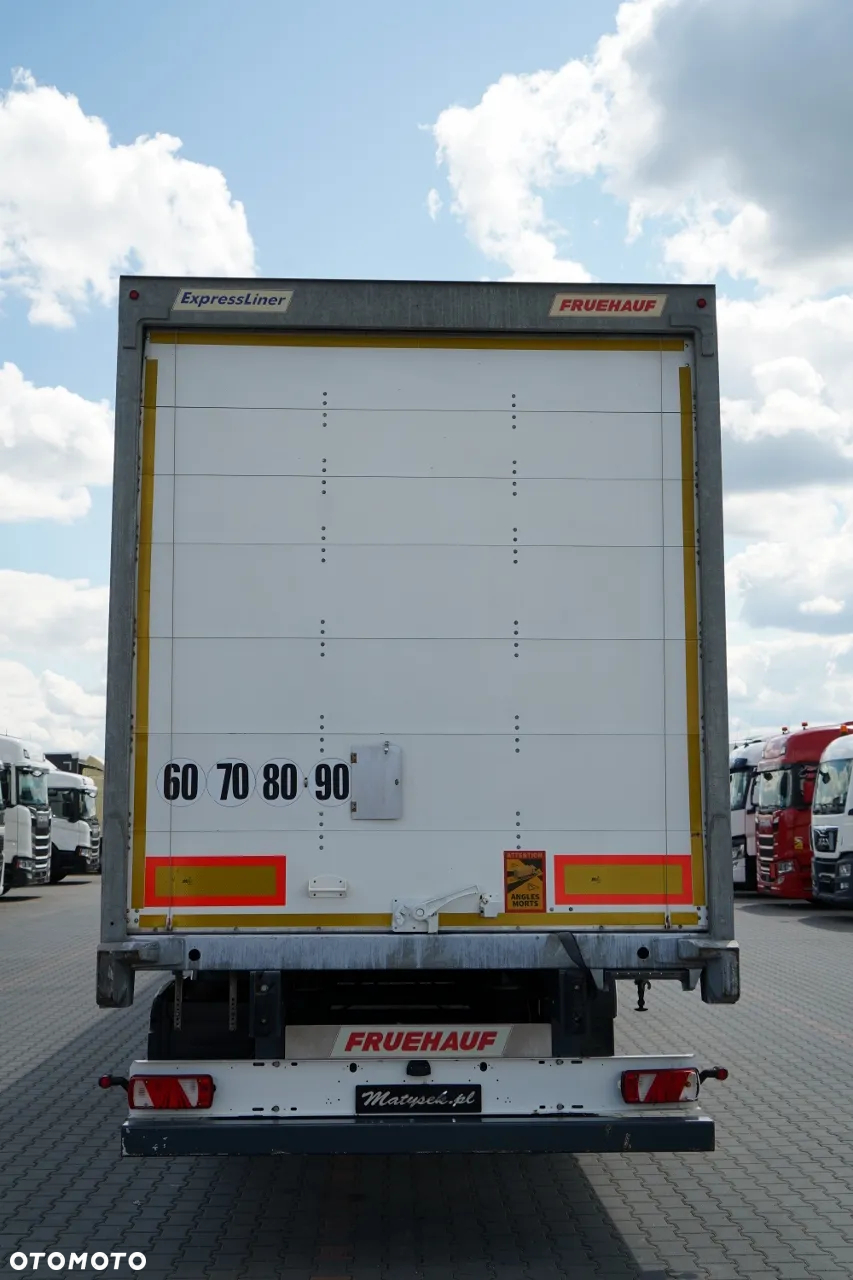 Fruehauf KONTENER / KOFFER /  DOPPLESTOCK / OSIE SAF / 2 OSIE  PODNOSZONE / ROLETA / MOCNA PODŁOGA: SZYNA DESKA - 12