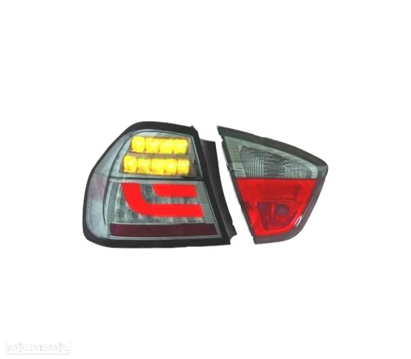 PILOTOS BMW E90 05-08 LED FUNDO CROMADO - 2