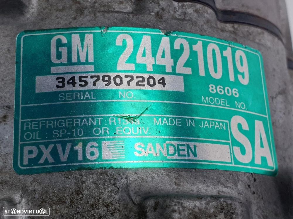 COMPRESSOR AR CONDICIONADO OPEL VECTRA B BREAK FAMILIAR 2000 - 2