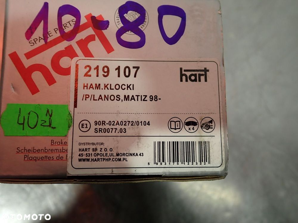 KLOCKI HAMULCOWE PRZÓD DAEWOO MATIZ M100 - 2