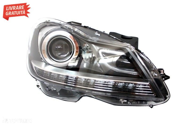 Bara Fata cu Faruri Bi-Xenon Mercedes C-Class W204 Facelift (2012-2014 - 8