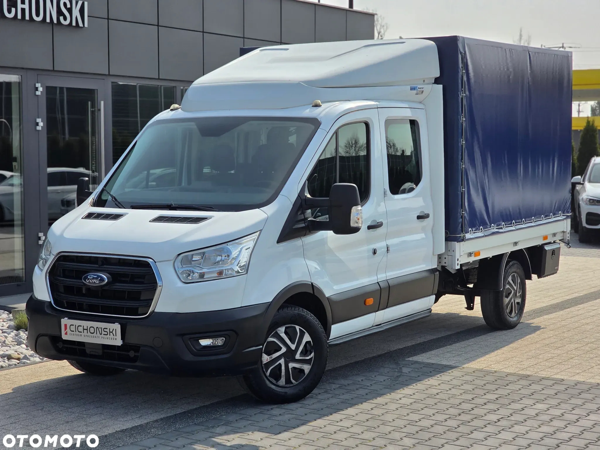 Ford Transit DOKA Dubel Kabina 350 2.0 EcoBlue 7 Osobowy BEZWYPADKOWY  z Polskiego Salonu SERWISOWANY Bardzo ładny Egzemplarz , Pełna Faktura Vat 23% - 2