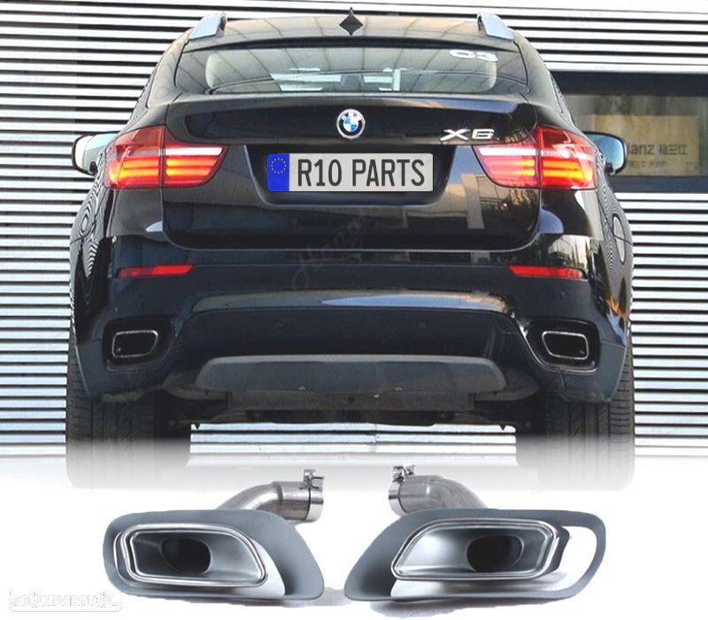 PONTEIRAS DE ESCAPE BMW X6 E71 LOOK M - 1