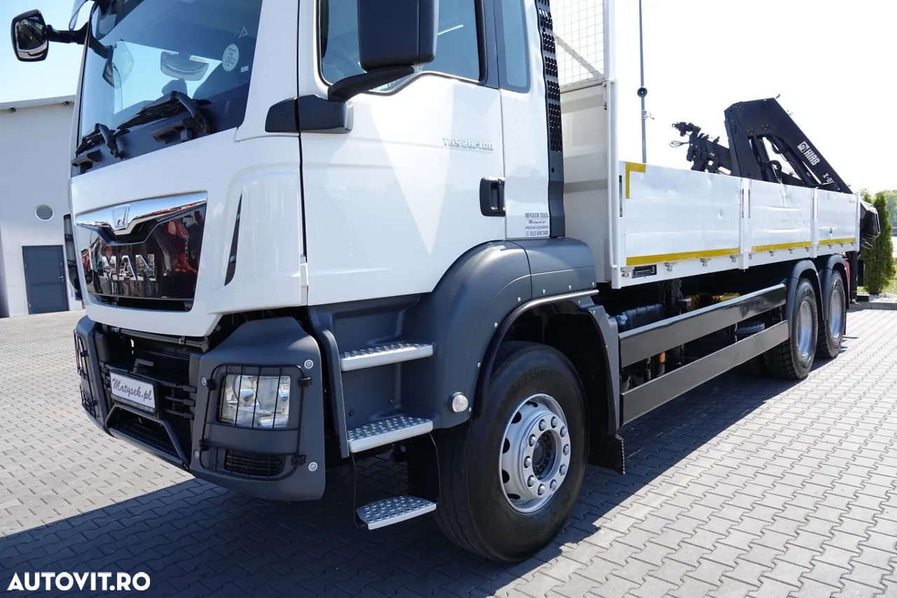 MAN TGS 26.400 / 6x4 / CUTIE - 6.5M / HDS HIAB 188 4xinaltime 13 metri / EURO 6 / 2016 /RADIO CONTROL / ROTATOR / - 10
