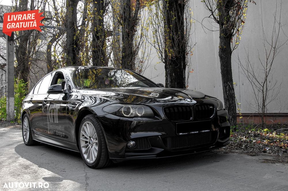 Prelungire Bara Fata BMW Seria 5 F10 F11 (2011-2017) M-Performance Design Negru Lu- livrare gratuita - 12