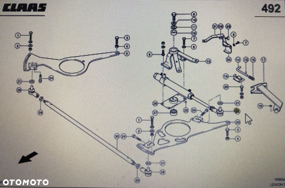 CLAAS 00 040 675 1/Claas hydrauliczny siłownik/Claas Lexion 580 - 1