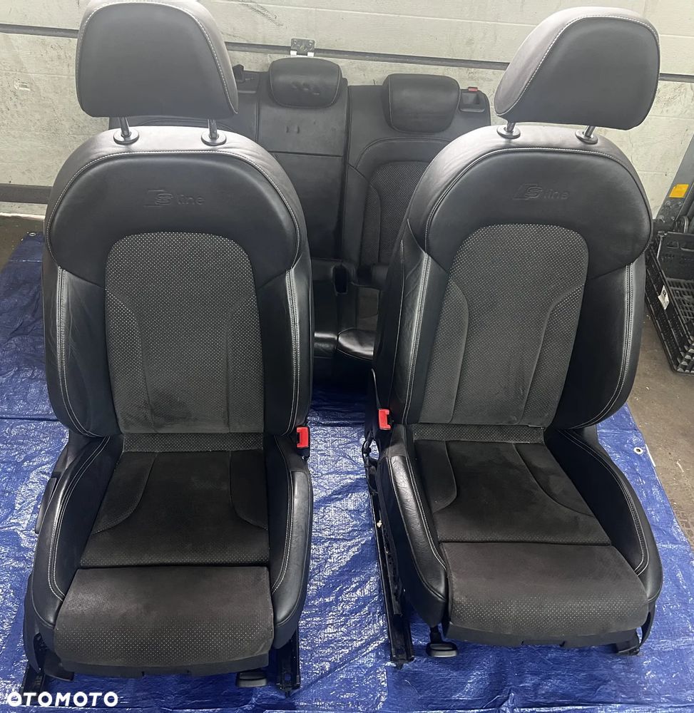FOTELE AUDI Q3 8U S LINE  SKÓRA+ ALKANTARA ŁADNE - 1