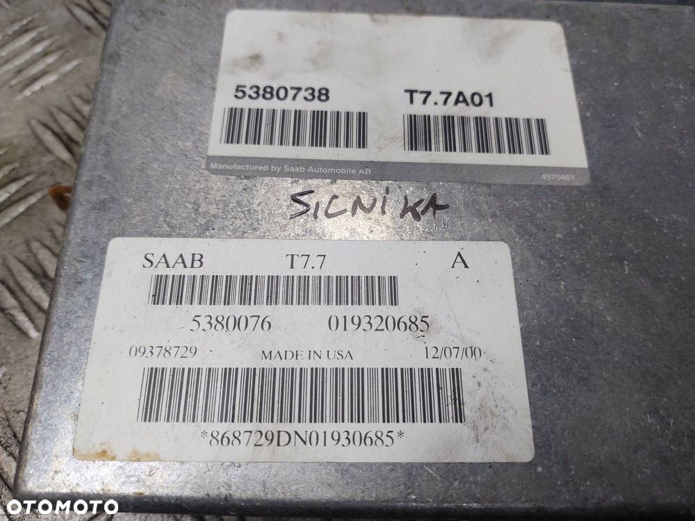 ZESTAW STARTOWY STACYJKA SAAB 9-5 I 2.0 T 5380076 4578597 4579421 - 2