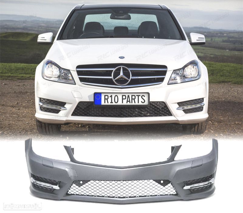PARÁ-CHOQUES FRONTAL AMG LUZ DIURNA MERCEDES C W204 07-11 LOOK AMG - 1
