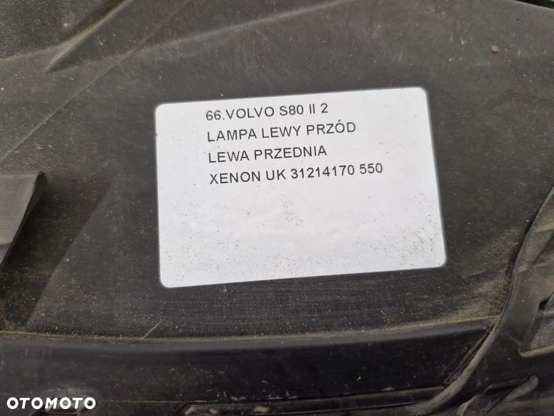 VOLVO S80 2 II LAMPA LEWY PRZÓD LEWA PRZEDNIA REFLEKTOR XENON KSENON UK 31214170 - 6