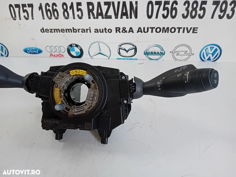 Ansamblu Spira Volan Airbag Maneta Volvo S90 V90 AN 2016-2020 Cod 31674098 - 5