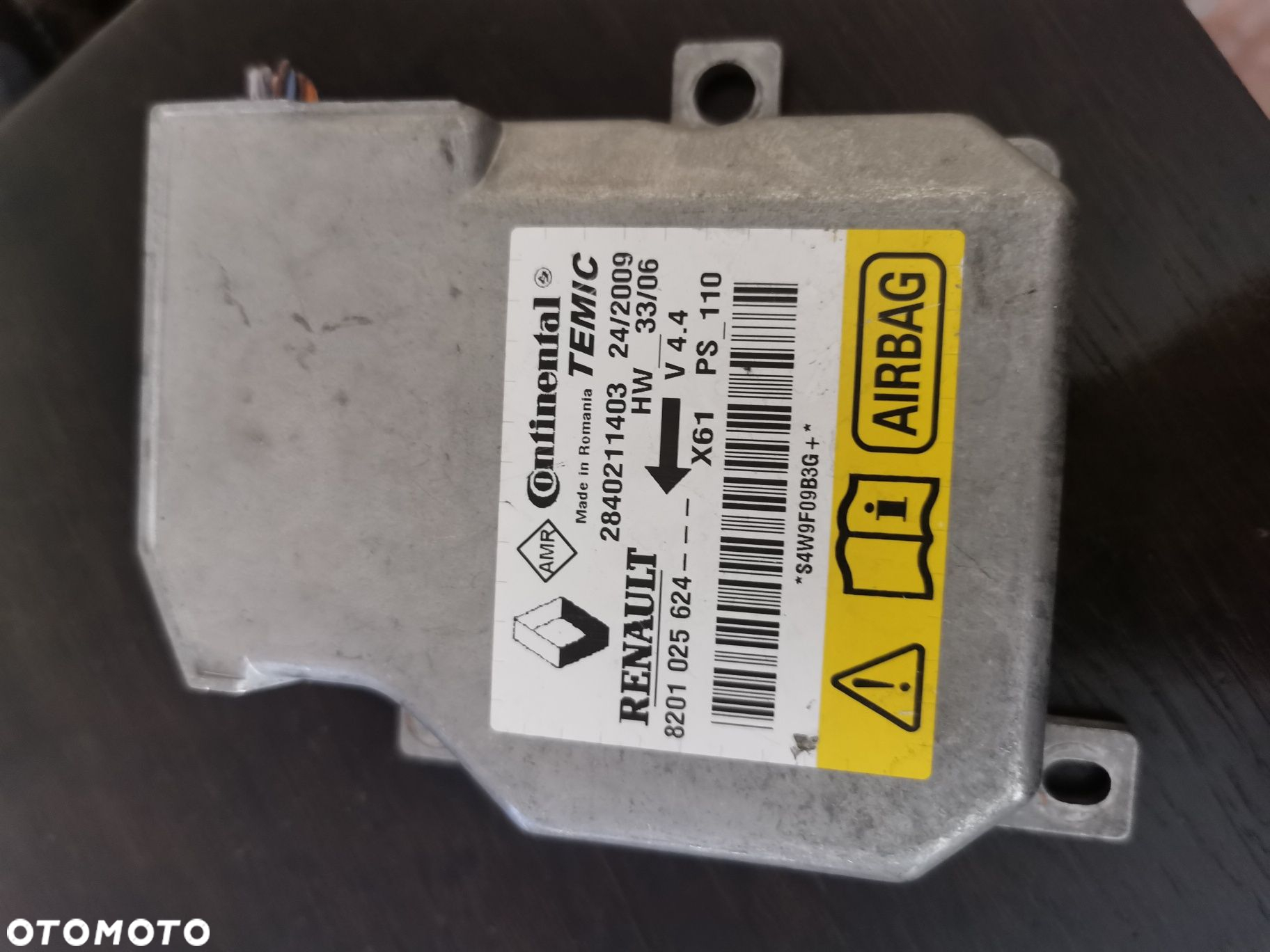 Skrzynka poduszki powietrznej RENAULT KANGOO II moduł 8201.025624 - 2