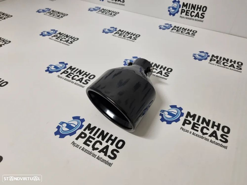 Ponteira de Escape Oval Tipo Cupra Preto Brilho - 2