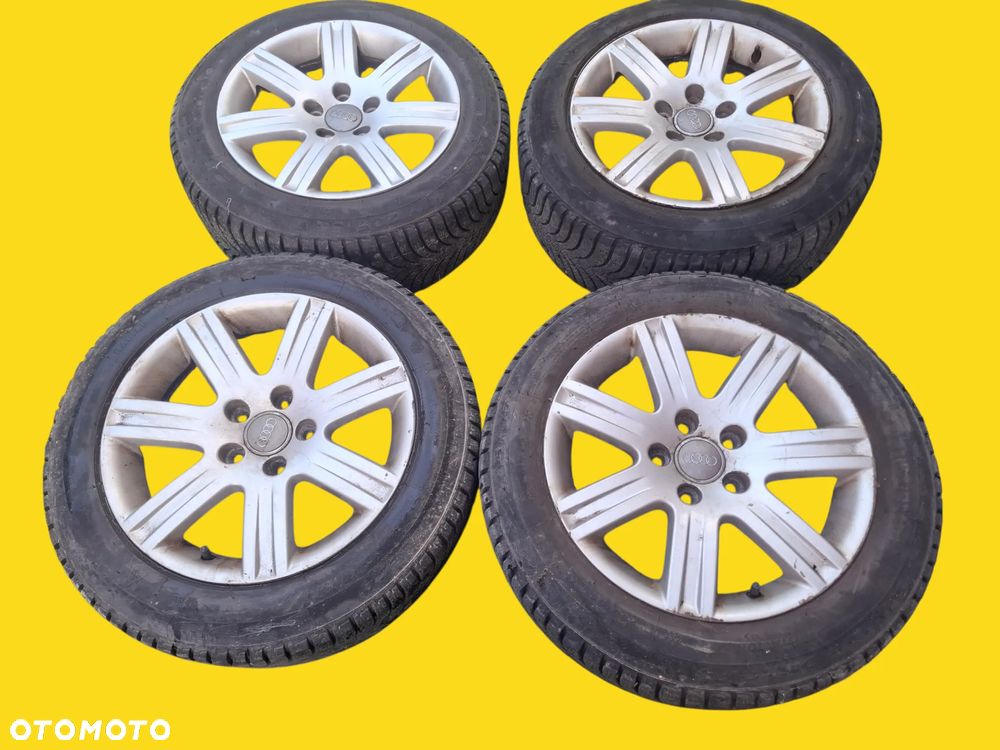 ALUFELGI FELGI KOLA AUDI A4 A6 5X112 ET45 4F0601025AG OPONY ZIMA 205/55 R16 SLASK WYSYLKA - 1