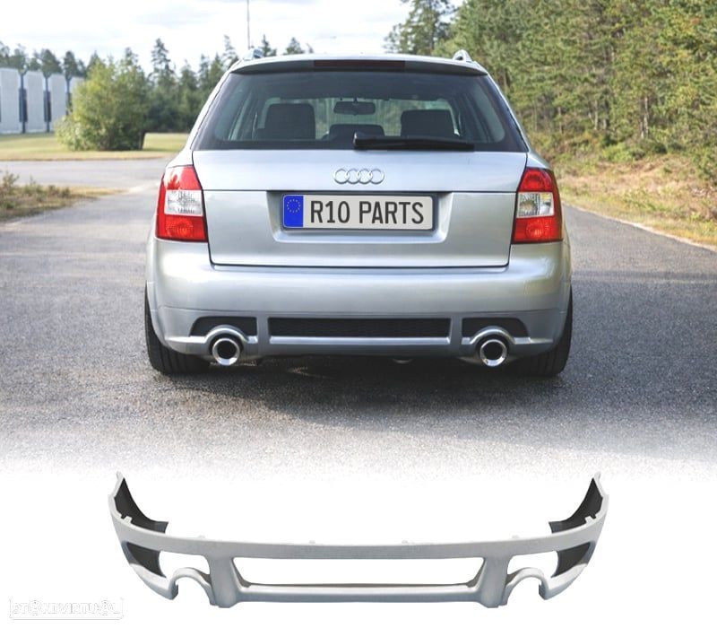 DIFUSOR PÁRA-CHOQUES TRASEIRO AUDI A4 B6 01-04 LOOK RS4 - 1