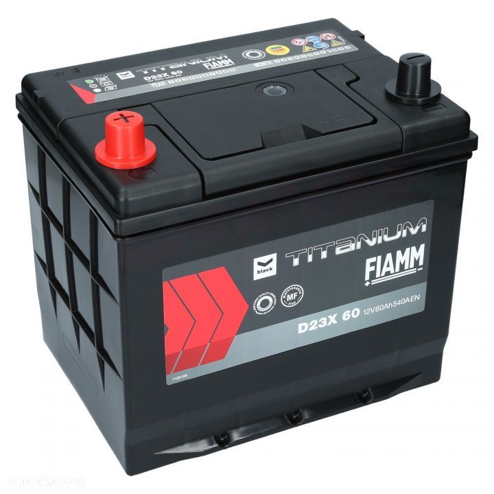 Akumulator FIAMM BLACK D23X60 12V 60Ah 540A (EN) - 1