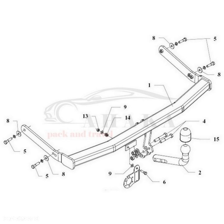 Hak Holowniczy Odkręcany Do Vw Volkswagen Golf Iv 4-Motion Hatchback 1997-2003 (Tylko 4 Motion) - 4