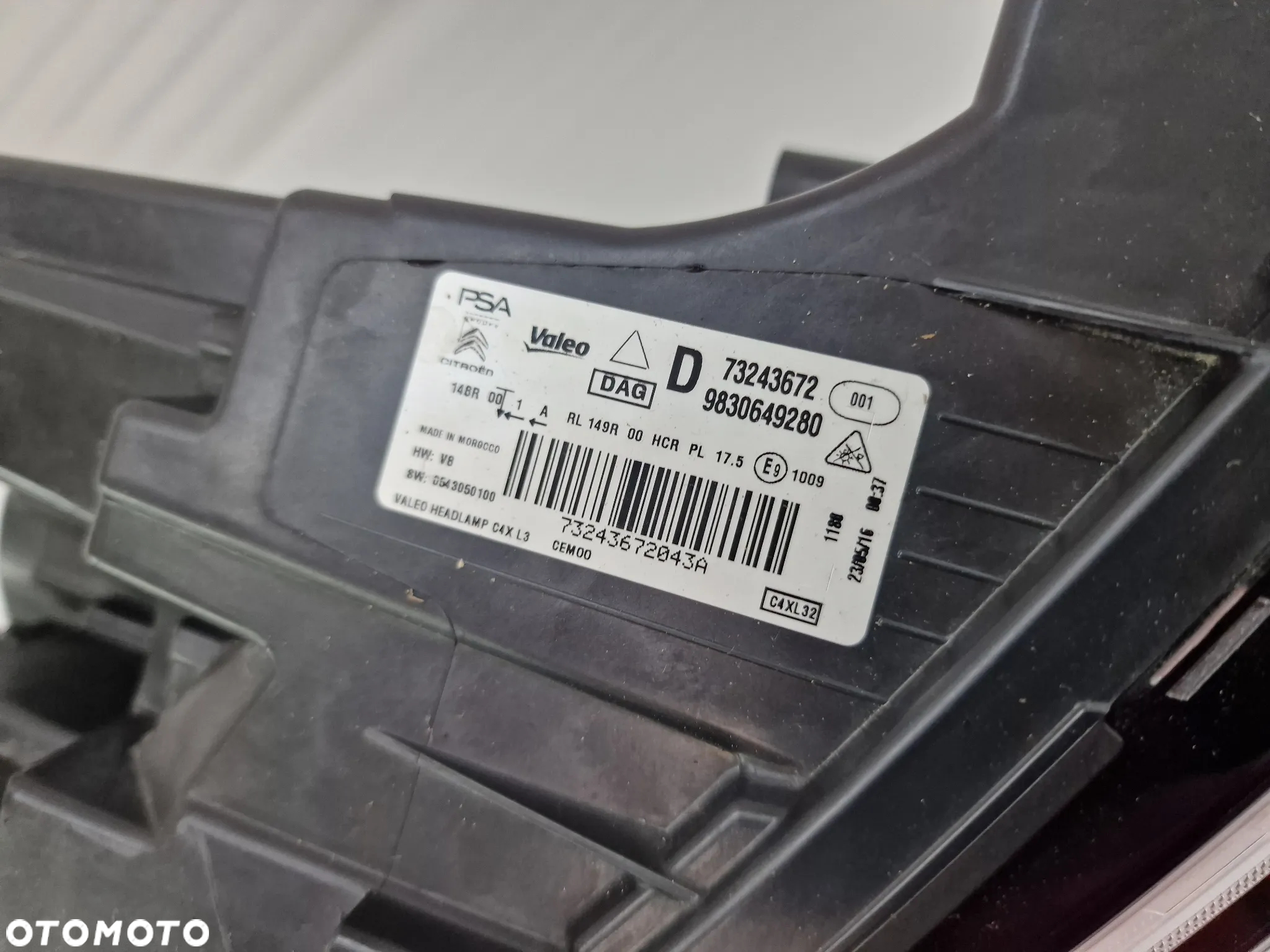 CITROEN C4 III 3 20- PRAWA LAMPA PRZEDNIA PRZÓD FULL LED FULLLED , LED VISION , NR 9830649280 , NR AUKCJI LA768 - 11