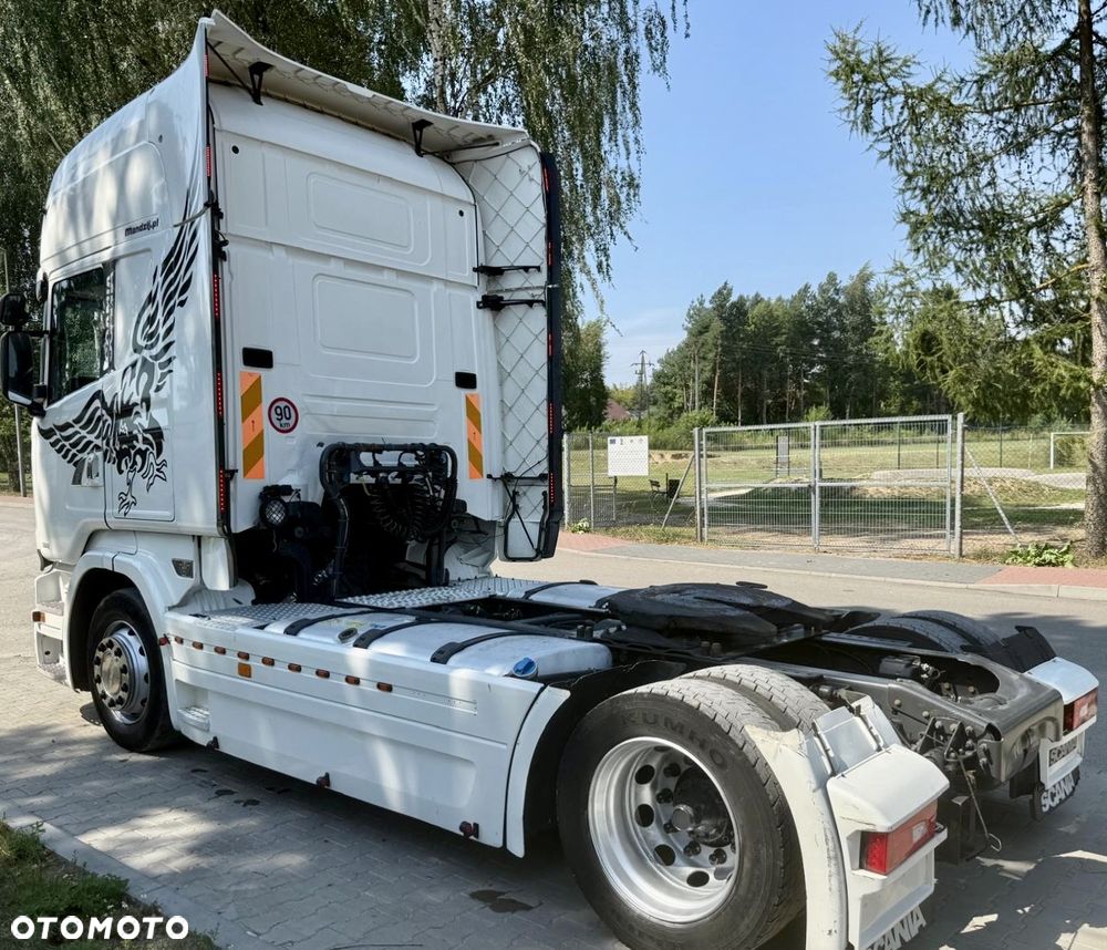 Scania R450 TOPLINE STREAMLINE AUTOMAT RETARDER FULLSPOJLERY STANDKLIMA WEBASTO XENONY LEDY SKÓRA 2xALUTANK LODÓWKA LOW DECK MEGA EURO 6 BEZ EGR 2016r ŁADNA - 4