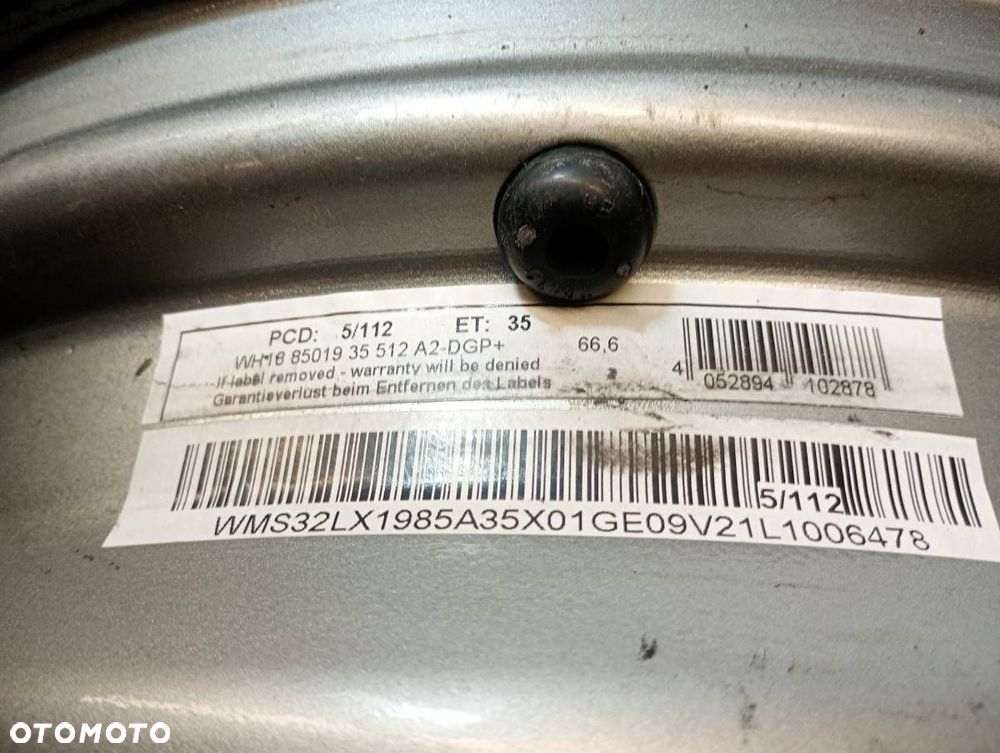 FELGA ALU 198,5J 5x112 65 ET35  AUDI   WH18-85019 - 5