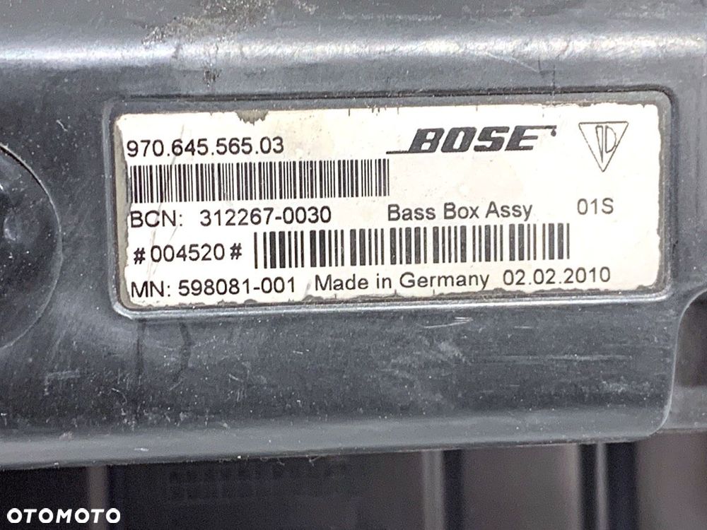 SUBWOOFER  PORSCHE PANAMERA (970) 2009 - 2017 4.8 4S 294 kW [400 KM] benzyna 2009 - 2013 97064556503 - 5