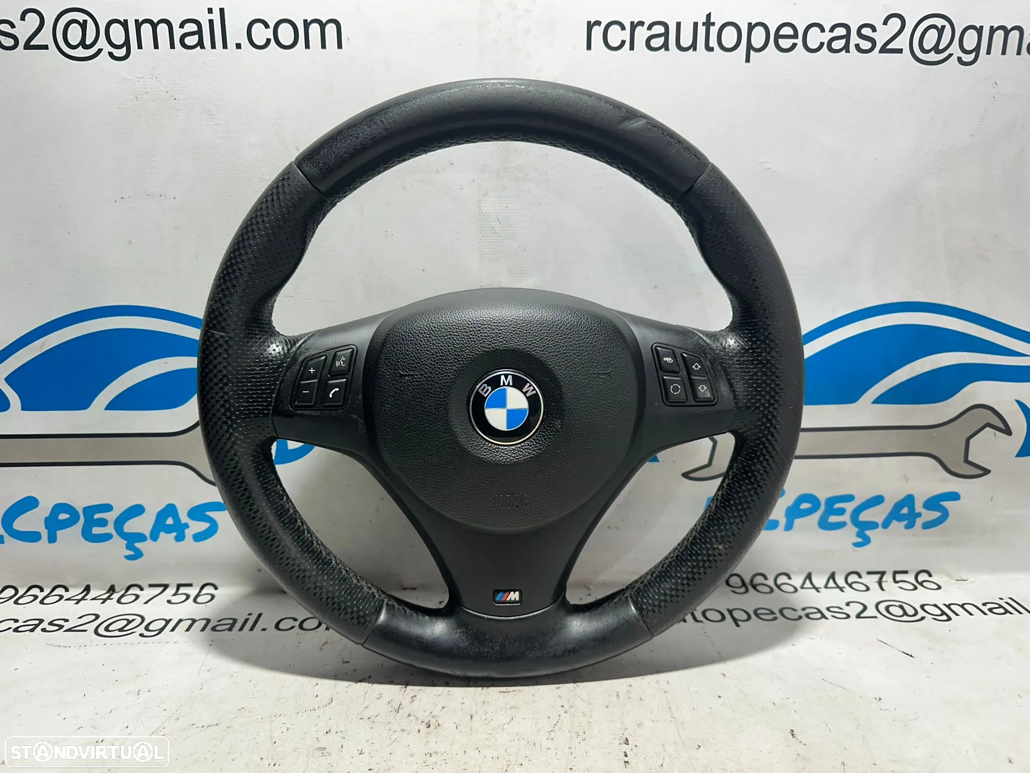 .Volante Multifunções Comandos Original BMW Pack M Serie 1 3 Pele Perfurada 7839075 - 2