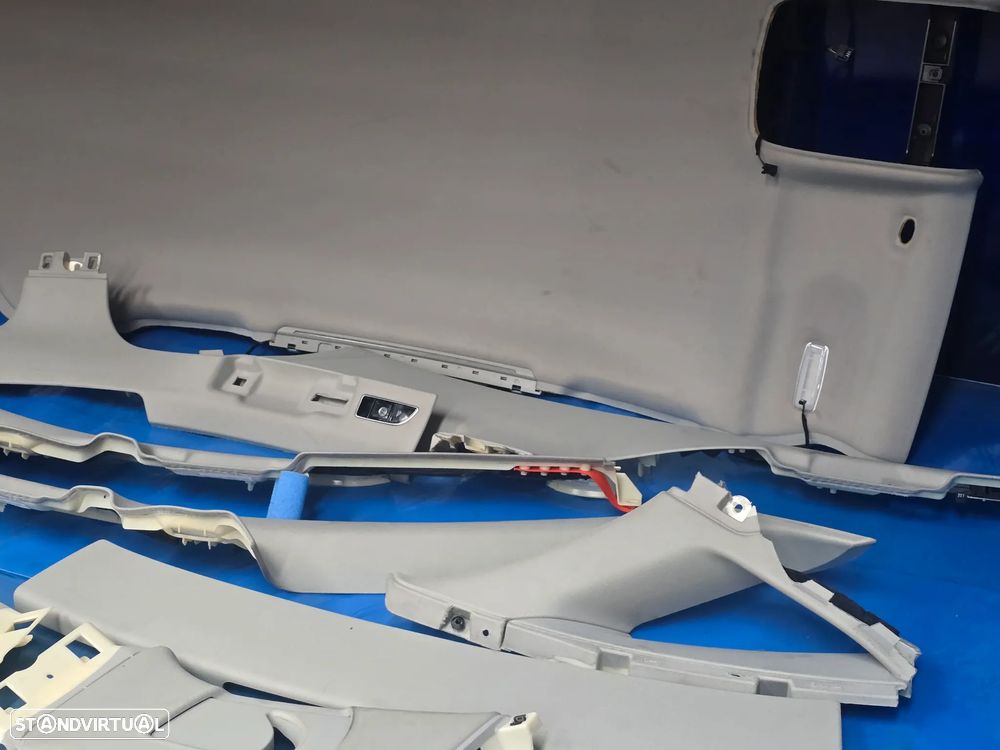 Forra tejadilho interior pilares palas sol kit completo para audi a8 d4 4h0 2011+ - 3