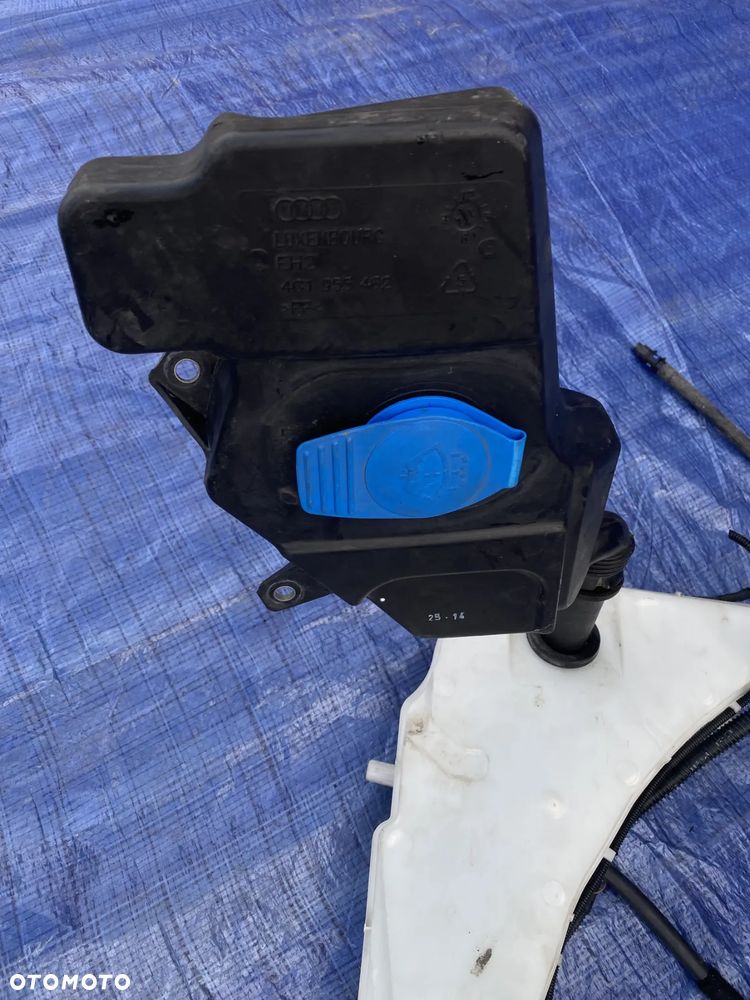 ZBIORNIK ZBIORNICZEK SPRYSKIWACZY POMPKI KOMPLET AUDI A6 C7 4G1955462 4G8955451D ORYGINAŁ - 2