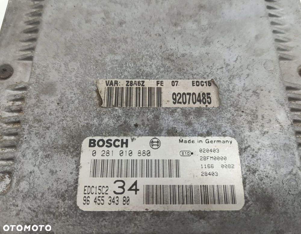 KOMPUTER SILNIKA STEROWNIK PEUGEOT 607 2.2 HDI 0281010880 - 4
