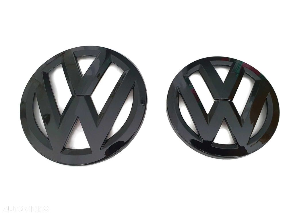 Set Embleme Cu Prinderi Originale Volkswagen VW Scirocco, Negru Lucios - 4