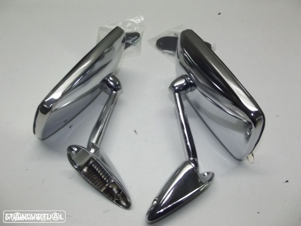 espelhos cromados tipo bmw novos para carros antigos - 2