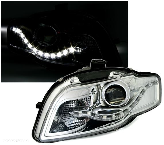 Lampy AUDI A4 B7 04-08 DRL Do Jazdy Dziennej - 3