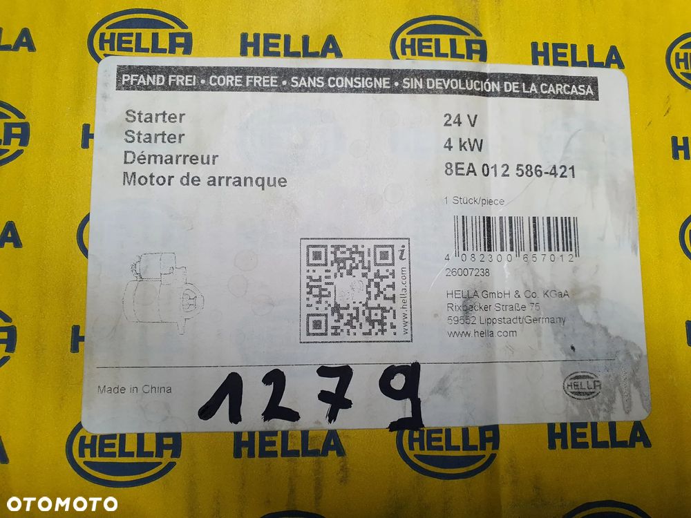 Rozrusznik Hella 25V, 4kW, 8EA012586-421 - 5