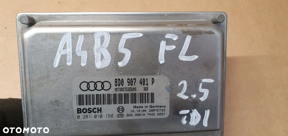 Komputer sterownik silnika Audi A4 B5 2.5 TDI 8D0907401P - 4