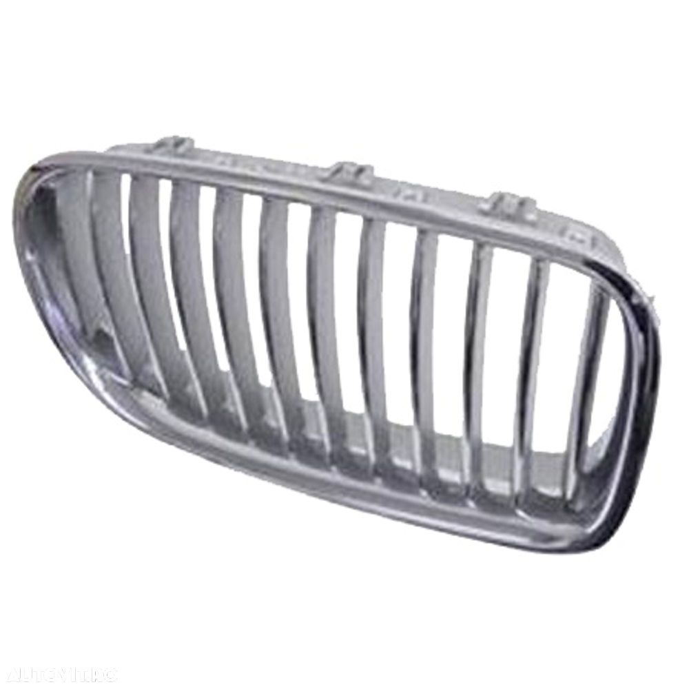 Grila radiator Bmw Seria 5 GT (F07), 06.2009-, parte montare stanga/dreapta, crom/gri, 201805-1, - 1