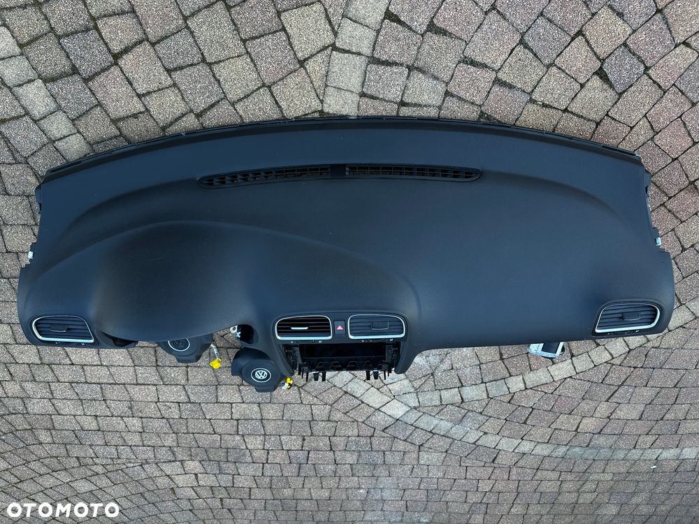 Konsola / Kokpit / AirBag / VW Golf VI 6 / poduszki pasy / demontaż - 6