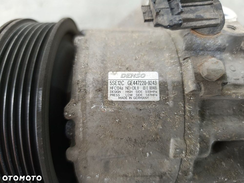 SPRĘŻARKA KLIMATYZACJI TOYOTA AVENSIS II T25 447220-9243  5SE12C DENSO 1.8 - 8